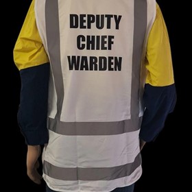 Zip Up Warden Vest - White Deputy Chief Warden