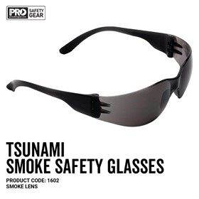 Tsunami Smoke Lens Safety Glasses - 1602