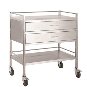 Stainless Steel Dressing Trolley 2 Drawer