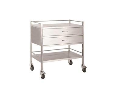 Pacific Medical - Stainless Steel Dressing Trolley 2 Drawer