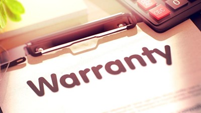 What is a standard healthcare manufacturer's warranty?
