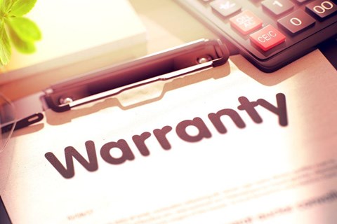 What is a standard healthcare manufacturer's warranty?
