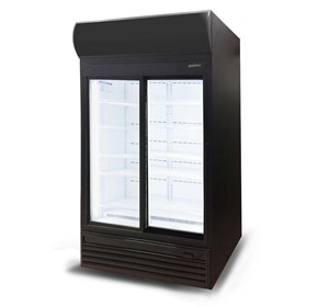 Upright Display Fridge w/ Lightbox Sliding Glass Door 945L | GM0980LS