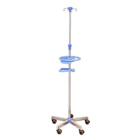 Height Adjustable IV Pole with ABS Tray