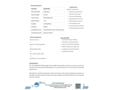ADL200N/ADL200M Single-Phase RS485 Energy - ADL200N/ADL200M 