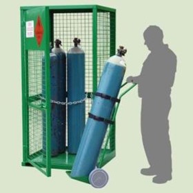 9 Cylinder Gas Storage with Base & Gas Cylinder Trolley | AGC01-T
