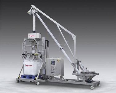 Mobile Bulk Bag Filling System with Metal Detection, Tilt-Down Feeder