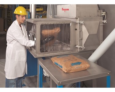 Bag Dump Station with Glove Box-Compactor-Conveyor