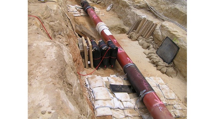 Pronal pipeline in trench.