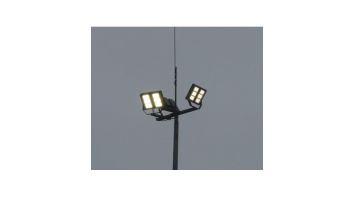 These LED floodlights are IP65 rated for outdoor use