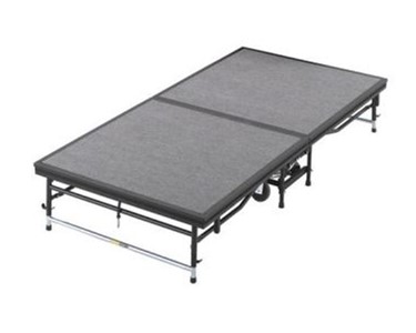 1800 Series Dual-Height Mobile Folding Stage - Carpeted Stage Deck Surface