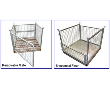 Pallet Cage Removable Gate and Solid Floor Option