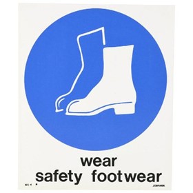 Plastic Sign | Wear Safety Footwear
