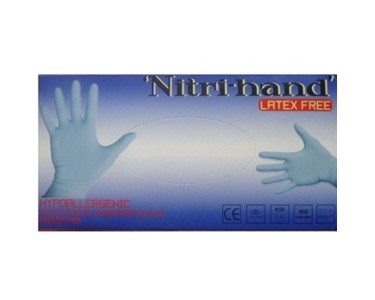 Blue Hypoallegenic Nitrile Powder Free Exam Gloves