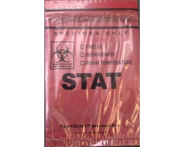 Tinted Biohazard Specimen Bags | 3-Wall TearZone