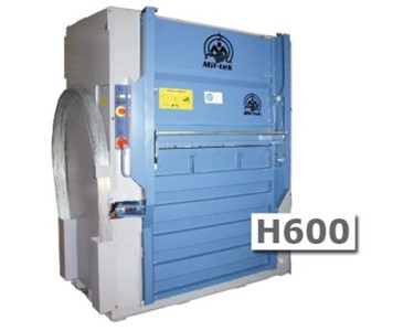 Model H600 Mill Size Baler - for large amounts of cardboard & plastic