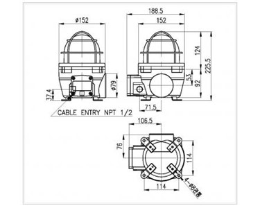 Explosion Proof Revolving Warning Light | IECEx Rated