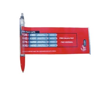 Clear Barrel Pen with Retractable Banner | JIG699Exp