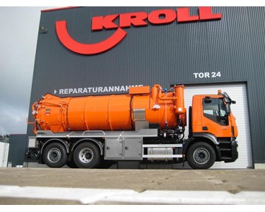 Suction vehicle superstructures