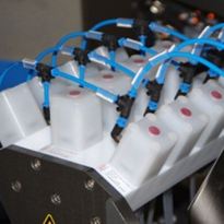 Precise dosing with multi-port valve blocks made of fluoroplastics