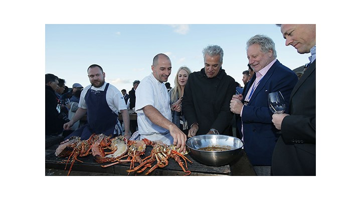 Celebrity chef Eric Ripert from the USA (3rd from right) exploring seafood at GASP!