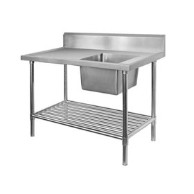 Stainless Steel Sink Bench 2400 W x 600 D with Single Right Bowl 