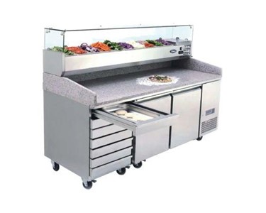 Atosa - 2 Door Refrigerated Pizza Table with Drawers | EPF3480 