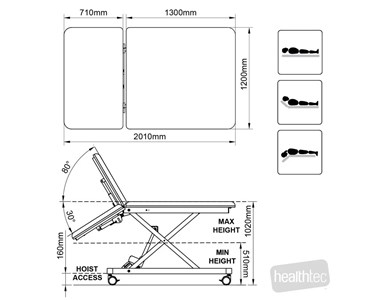 Healthtec - HT Ultimate Bobath Plinth Two Section
