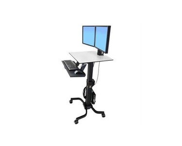 Ergotron - Computer Cart  | Workfit-C, Dual Sit-stand Workstation