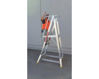 Order Picker Ladder | Folding Wheeled Steps Chassis