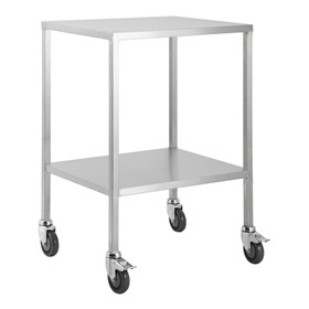 Instrument Trolley | Stainless Two Shelves No Rails Trolley