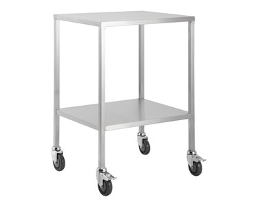 Select Patient Care - Instrument Trolley | Stainless Two Shelves No Rails Trolley