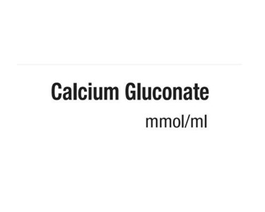 Medi-Print - Drug Identification Label - White | Calcium Gluconate mmol/ml