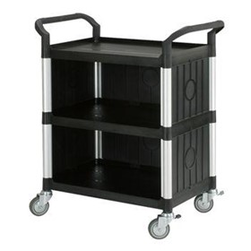 STURGO 3 Shelf Service Cart with 3 Enclosed Sides | 18310006