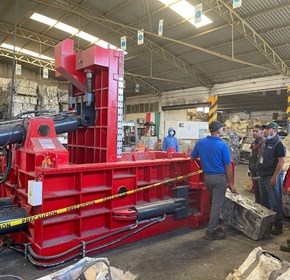 Aluminum Extrusion Baler for Australian Scrap Metal Recycling | Customer Case