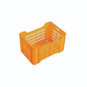 Vented Produce Crate, 44L Orange