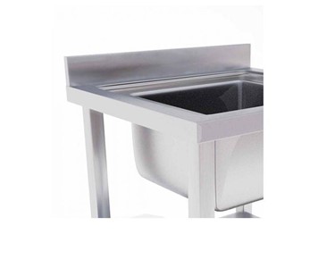 SOGA - Stainless Steel Sink Bench 700 W x 700 D x 850 H with 100mm Splashback