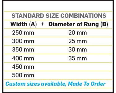 Advance Anti-Slip Ladder Rung Cover Satndard Sizes