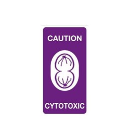 Falls Risk Cytotoxic Identification Label | Caution Cytotoxic