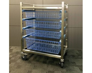 IntraSpace - IntraMed One Section Stainless Steel Trolley - IMSST-BASKET1