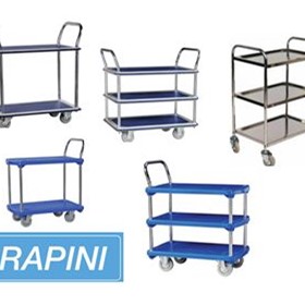 Traymobile Shelf Trolleys with Multi Tier Flat Beds - By Rapini