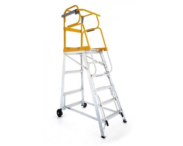 Stockmaster - All Terrain Mobile Platform Ladder 150kg 4.015M | Tracker