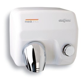 Hand Dryer | Saniflow hand dryer, nozzle, manual. White steel.