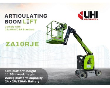 Zoomlion - 10m Electric Articulating Boom Lift ZA10RJE