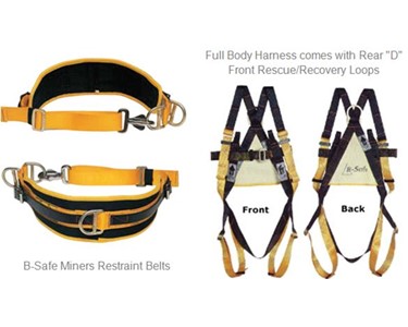 B-Safe - Miners Restraint Belt & Height Safety Full Body Harness