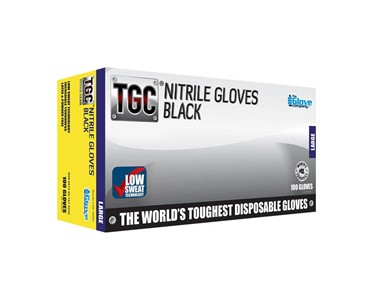 Black Nitrile Disposable Gloves | Box of 100 | TGC-16000
