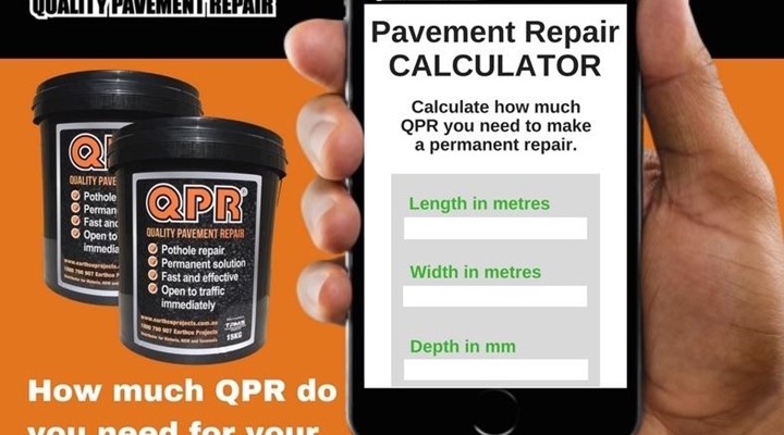 Find out how much QPR pothole repair you need - get the mobile app today