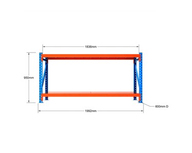 Steel Heavy Duty Work Bench 2M x 0.6M | 800KG Capacity