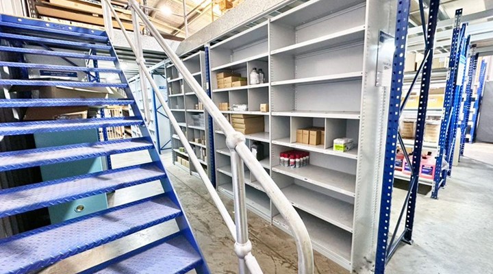 Mezzanine with Shelving