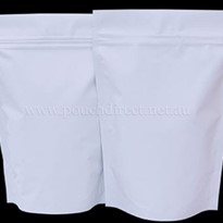 Pouch Direct | Shiny White Stand Up Pouch with Zipper